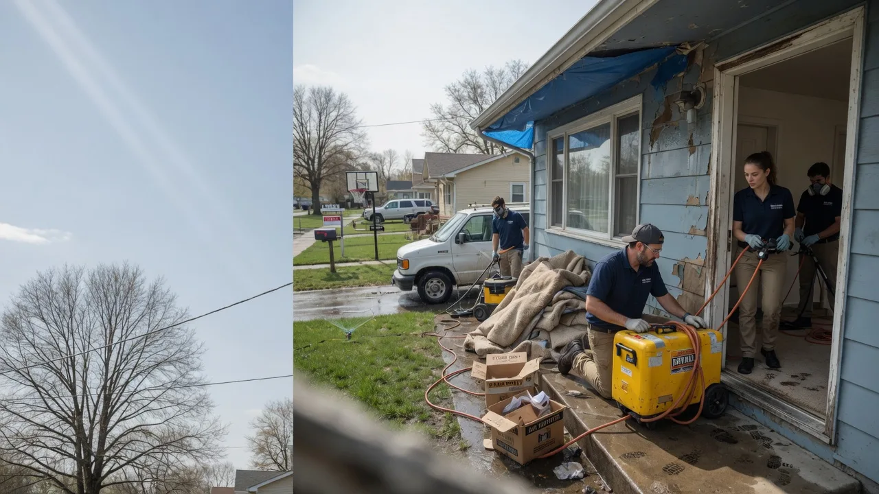 Basement Flood Cleanup in Bondville, IL near me